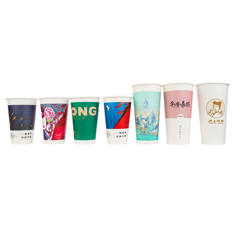 8/12oz plastik gratis cangkir kertas minuman panas dan dingin